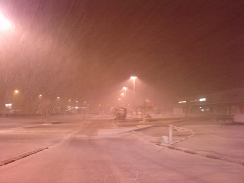 Une vraie tempête de neige...