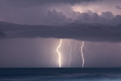 Ligne d'orage au large de l'Hérault