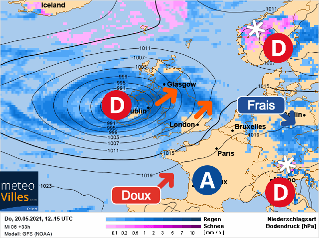 Carte de prévisions d'europe du Jeudi 20 mai 2021