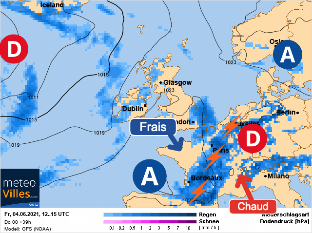 Carte de prévisions d'europe du Vendredi 4 juin 2021