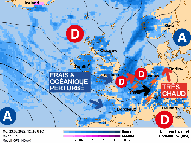 Carte de prévisions d'europe du Lundi 23 mai 2022