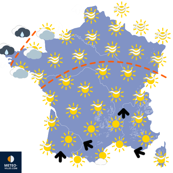 Météo week-end sous la menace des averses dans l'Ouest