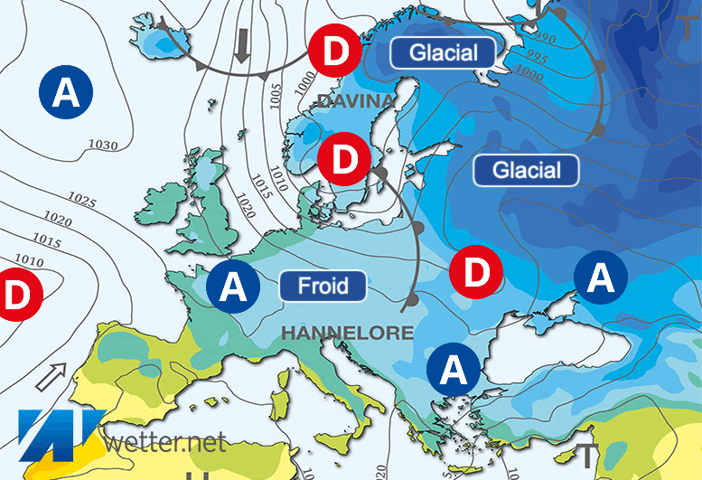 Carte de prévisions d'europe du Samedi 13 janvier 2024