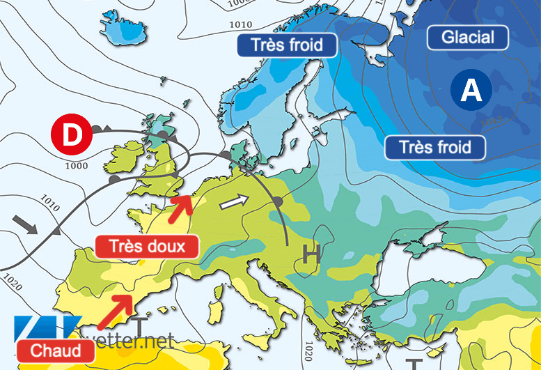 Carte de prévisions d'europe du Jeudi 15 février 2024