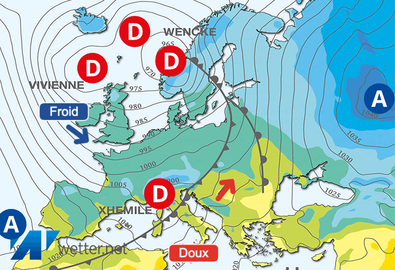 Carte de prévisions d'europe du Vendredi 23 février 2024