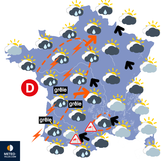 Nombreuses vagues orageuses en vue