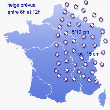 neige prévue pour vendredi matin
