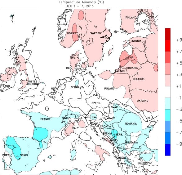 Image d'illustration pour Bilan météo hebdomadaire en Europe