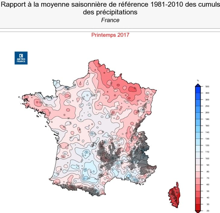 Image d'illustration pour Printemps 2017 : 3ème plus doux des mesures en France