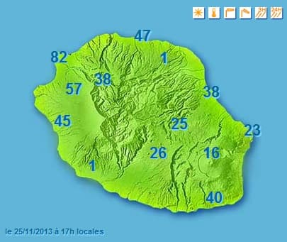 Image d'illustration pour Fortes pluies en Réunion