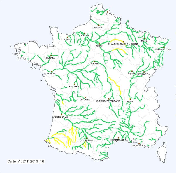 Image d'illustration pour Niveaux des cours d'eau : en amélioration 