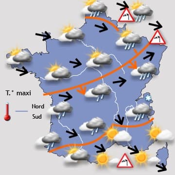 Plus frais et perturbé au nord