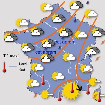 Assez nuageux au nord, estival au sud 