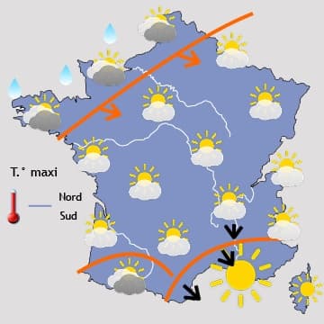 Pluie au Nord, soleil et chaleur au Sud...