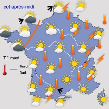 La chaleur s'estompe sans réellement dispaître à partir de lundi 