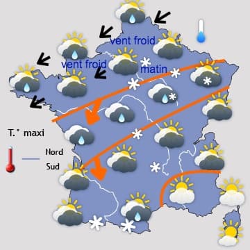 Neige suivie d'un froid plus sec et plus vif