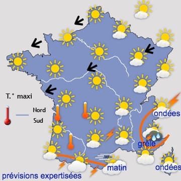 Multiplication des orages par le Sud à partir de lundi 
