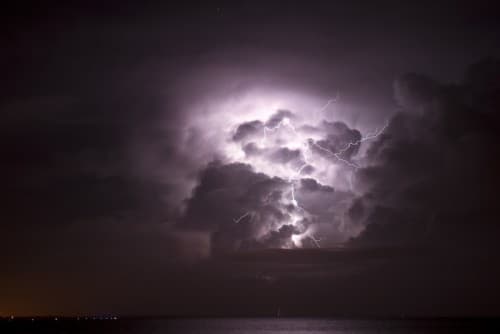 Ligne d'orages dans le gard